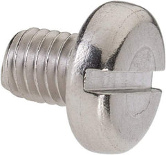 Value Collection - M8x1.25, 10mm Length Under Head Slotted Drive Machine Screw - Pan Head, Grade 316 & A4 Stainless Steel, Uncoated, Without Washer - Exact Tool & Supply