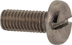 Value Collection - M8x1.25 Metric Coarse, 20mm Length Under Head Slotted Drive Machine Screw - Pan Head, Grade 316 & A4 Stainless Steel, Uncoated, Without Washer - Exact Tool & Supply