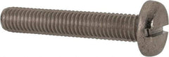 Value Collection - M8x1.25, 45mm Length Under Head Slotted Drive Machine Screw - Pan Head, Grade 316 & A4 Stainless Steel, Uncoated, Without Washer - Exact Tool & Supply