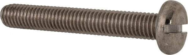 Value Collection - M8x1.25, 55mm Length Under Head Slotted Drive Machine Screw - Pan Head, Grade 316 & A4 Stainless Steel, Uncoated, Without Washer - Exact Tool & Supply