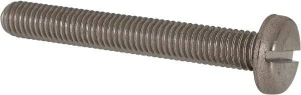 Value Collection - M8x1.25, 60mm Length Under Head Slotted Drive Machine Screw - Pan Head, Grade 316 & A4 Stainless Steel, Uncoated, Without Washer - Exact Tool & Supply