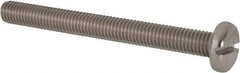 Value Collection - M8x1.25 Metric Coarse, 80mm Length Under Head Slotted Drive Machine Screw - Pan Head, Grade 316 & A4 Stainless Steel, Uncoated, Without Washer - Exact Tool & Supply