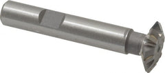 Whitney Tool Co. - 3/4° 3/4" Cut Diam, 3/16" Cut Width, 3/8" Shank, Carbide-Tipped Double-Angle Cutter - Exact Tool & Supply