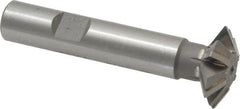 Whitney Tool Co. - 1° 1" Cut Diam, 5/16" Cut Width, 1/2" Shank, Carbide-Tipped Double-Angle Cutter - Exact Tool & Supply