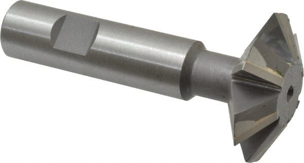 Whitney Tool Co. - 1-7/8° 1-7/8" Cut Diam, 5/8" Cut Width, 3/4" Shank, Carbide-Tipped Double-Angle Cutter - Exact Tool & Supply