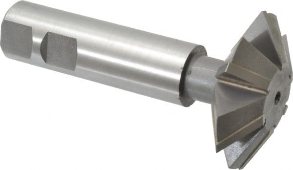 Whitney Tool Co. - 2-1/4° 2-1/4" Cut Diam, 3/4" Cut Width, 7/8" Shank, Carbide-Tipped Double-Angle Cutter - Exact Tool & Supply