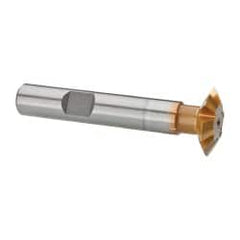 Whitney Tool Co. - 3/4° 3/4" Cut Diam, 3/16" Cut Width, 3/8" Shank, Carbide-Tipped Double-Angle Cutter - Exact Tool & Supply