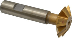Whitney Tool Co. - 1-1/2° 1-1/2" Cut Diam, 1/2" Cut Width, 5/8" Shank, Carbide-Tipped Double-Angle Cutter - Exact Tool & Supply