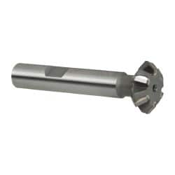 Whitney Tool Co. - 3/4° 3/4" Cut Diam, 1/4" Cut Width, 3/8" Shank, Carbide-Tipped Double-Angle Cutter - Exact Tool & Supply