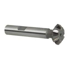 Whitney Tool Co. - 3/4° 3/4" Cut Diam, 1/4" Cut Width, 3/8" Shank, Carbide-Tipped Double-Angle Cutter - Exact Tool & Supply