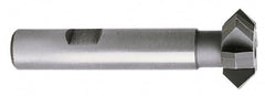 Whitney Tool Co. - 1-3/8° 1-3/8" Cut Diam, 7/16" Cut Width, 5/8" Shank, Carbide-Tipped Double-Angle Cutter - Exact Tool & Supply