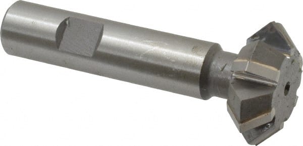Whitney Tool Co. - 1-3/8° 1-3/8" Cut Diam, 1/2" Cut Width, 5/8" Shank, Carbide-Tipped Double-Angle Cutter - Exact Tool & Supply