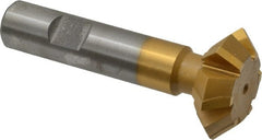 Whitney Tool Co. - 1-3/8° 1-3/8" Cut Diam, 1/2" Cut Width, 5/8" Shank, Carbide-Tipped Double-Angle Cutter - Exact Tool & Supply