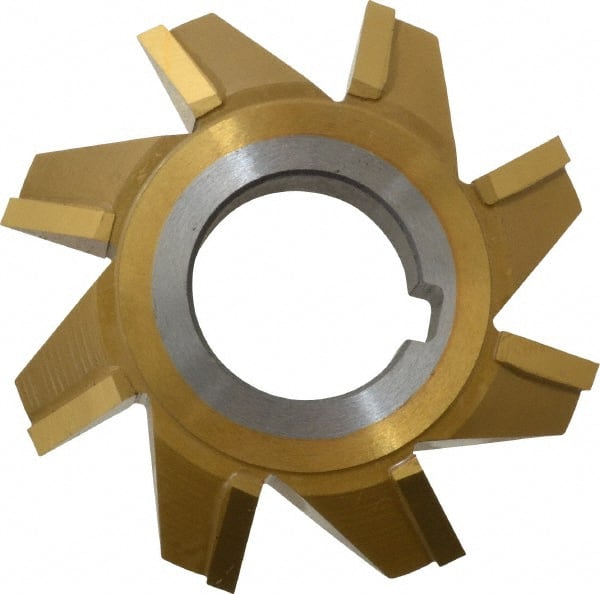 Whitney Tool Co. - 2-3/4° 2-3/4" Cut Diam, 1/2" Cut Width, 1" Arbor, Carbide-Tipped Double-Angle Cutter - Exact Tool & Supply