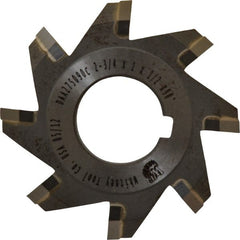 Whitney Tool Co. - 2-3/4° 2-3/4" Cut Diam, 1/2" Cut Width, 1" Arbor, Carbide-Tipped Double-Angle Cutter - Exact Tool & Supply