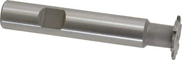 Whitney Tool Co. - 1/32" Radius, 1/16" Circle Diam, 3/4" Cutter Diam, Shank Connection, Convex Radius Cutter - 1/2" Shank Diam, 3" OAL, Carbide-Tipped, Uncoated, Profile Ground, 6 Teeth, Weldon Flat - Exact Tool & Supply