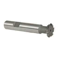 Whitney Tool Co. - 1/16" Radius, 1/8" Circle Diam, 3/4" Cutter Diam, Shank Connection, Convex Radius Cutter - 1/2" Shank Diam, 3" OAL, Carbide-Tipped, Uncoated, Profile Ground, 6 Teeth, Weldon Flat - Exact Tool & Supply