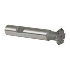 Whitney Tool Co. - 1/16" Radius, 1/8" Circle Diam, 3/4" Cutter Diam, Shank Connection, Convex Radius Cutter - 1/2" Shank Diam, 3" OAL, Carbide-Tipped, Uncoated, Profile Ground, 6 Teeth, Weldon Flat - Exact Tool & Supply