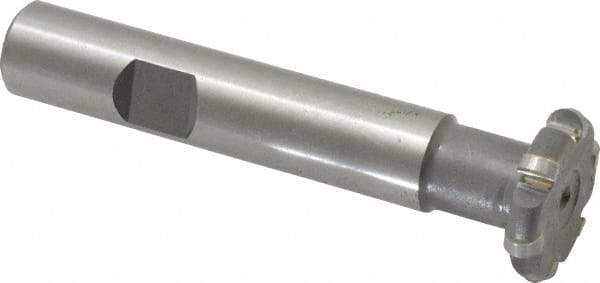 Whitney Tool Co. - 3/32" Radius, 3/16" Circle Diam, 7/8" Cutter Diam, Shank Connection, Convex Radius Cutter - 1/2" Shank Diam, 3" OAL, Carbide-Tipped, Uncoated, Profile Ground, 6 Teeth, Weldon Flat - Exact Tool & Supply