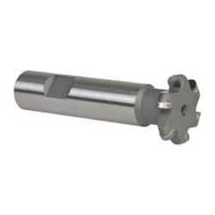Whitney Tool Co. - 1/8" Radius, 1/4" Circle Diam, 1-1/4" Cutter Diam, Shank Connection, Convex Radius Cutter - 3/4" Shank Diam, 3-1/2" OAL, Carbide-Tipped, Uncoated, Profile Ground, 6 Teeth, Weldon Flat - Exact Tool & Supply