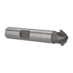 Whitney Tool Co. - 1/2" Diam x 1/8" Width of Cut, 45° Included Angle, Shank Connection, Carbide Tipped Single Angle Cutter - 3/8" Shank Diam, 2-1/8" Overall Length, Right Hand Cut, Uncoated - Exact Tool & Supply