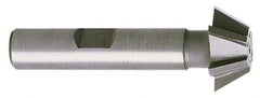 Whitney Tool Co. - 3/4" Diam x 5/16" Width of Cut, 60° Included Angle, Shank Connection, Carbide Tipped Single Angle Cutter - 3/8" Shank Diam, 2-1/8" Overall Length, Right Hand Cut, TiN Coated - Exact Tool & Supply