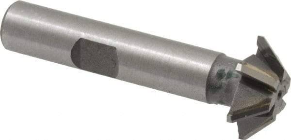 Whitney Tool Co. - 3/4" Diam x 3/16" Width of Cut, 45° Included Angle, Shank Connection, Carbide Tipped Single Angle Cutter - 3/8" Shank Diam, 2-1/8" Overall Length, Right Hand Cut, Uncoated - Exact Tool & Supply