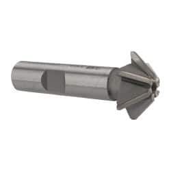 Whitney Tool Co. - 1" Diam x 5/16" Width of Cut, 45° Included Angle, Shank Connection, Carbide Tipped Single Angle Cutter - 1/2" Shank Diam, 2-1/2" Overall Length, Right Hand Cut, Uncoated - Exact Tool & Supply