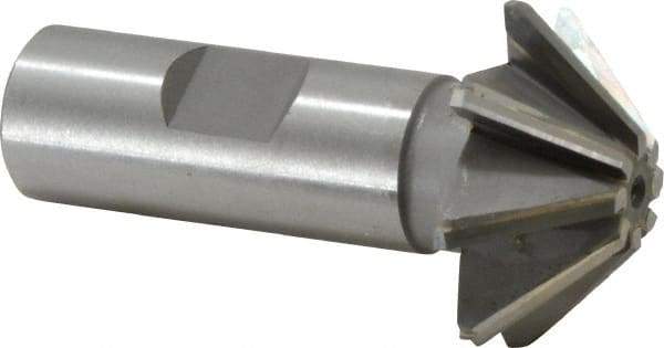 Whitney Tool Co. - 1-1/2" Diam x 1/2" Width of Cut, 45° Included Angle, Shank Connection, Carbide Tipped Single Angle Cutter - 3/4" Shank Diam, 2-3/4" Overall Length, Right Hand Cut, Uncoated - Exact Tool & Supply