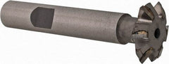 Whitney Tool Co. - 3/4" Diam x 5/16" Width of Cut, 60° Included Angle, Shank Connection, Carbide Tipped Single Angle Cutter - 3/8" Shank Diam, 2-1/8" Overall Length, Right Hand Cut, Uncoated - Exact Tool & Supply
