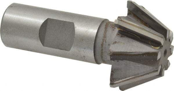 Whitney Tool Co. - 1-1/2" Diam x 5/8" Width of Cut, 60° Included Angle, Shank Connection, Carbide Tipped Single Angle Cutter - 3/4" Shank Diam, 2-3/4" Overall Length, Right Hand Cut, Uncoated - Exact Tool & Supply