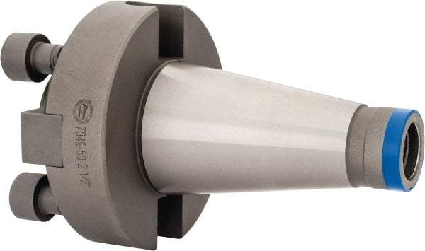 Value Collection - NMTB50 Taper Face Mill Holder & Adapter - 2-1/2" Pilot Diam, 7.56" Arbor Length, 5/8-11 Mount Hole, 0.0004" TIR - Exact Tool & Supply