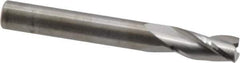 RobbJack - 1/4", 1/2" LOC, 1/4" Shank Diam, 2" OAL, 3 Flute, Solid Carbide Square End Mill - Single End, Uncoated, Spiral Flute, 30° Helix, Centercutting, Right Hand Cut, Right Hand Flute, Series TS-301 - Exact Tool & Supply