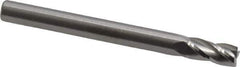 RobbJack - 3/16", 3/8" LOC, 3/16" Shank Diam, 2" OAL, 4 Flute, Solid Carbide Square End Mill - Single End, Uncoated, Spiral Flute, 30° Helix, Centercutting, Right Hand Cut, Right Hand Flute, Series TS-401 - Exact Tool & Supply
