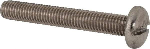 Value Collection - M10x1.50 Metric Coarse, 70mm Length Under Head Slotted Drive Machine Screw - Pan Head, Grade 316 & A4 Stainless Steel, Uncoated, Without Washer - Exact Tool & Supply