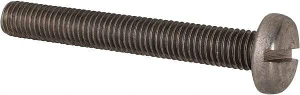 Value Collection - M10x1.50 Metric Coarse, 75mm Length Under Head Slotted Drive Machine Screw - Pan Head, Grade 316 & A4 Stainless Steel, Uncoated, Without Washer - Exact Tool & Supply