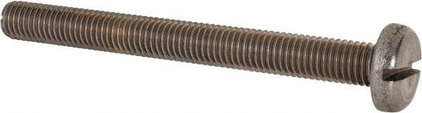 Value Collection - M10x1.50 Metric Coarse, 100mm Length Under Head Slotted Drive Machine Screw - Pan Head, Grade 316 & A4 Stainless Steel, Uncoated, Without Washer - Exact Tool & Supply