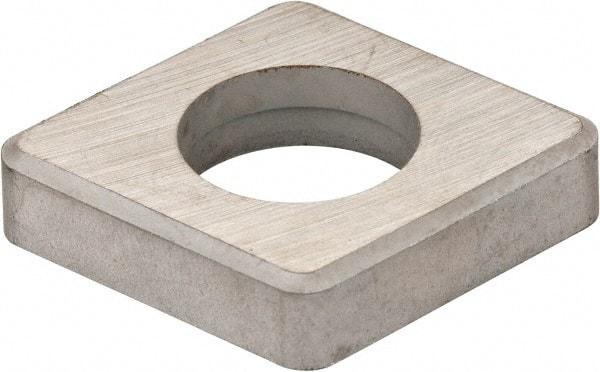 Made in USA - 1" Inscribed Circle, Diamond (Shape) Shim for Indexables - Carbide, 1/8" Thick, CSN Shim Style, Negative Rake - Exact Tool & Supply