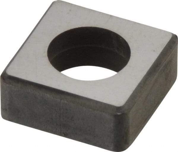 Made in USA - 1/2" Inscribed Circle, Square Shim for Indexables - Carbide, 3/16" Thick, ISSN Shim Style, Negative Rake - Exact Tool & Supply