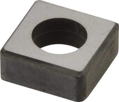 Made in USA - 1/2" Inscribed Circle, Square Shim for Indexables - Carbide, 3/16" Thick, ISSN Shim Style, Negative Rake - Exact Tool & Supply