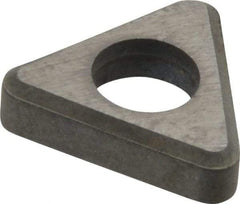 Made in USA - 3/8" Inscribed Circle, Triangle Shim for Indexables - Carbide, 1/8" Thick, ITSN Shim Style, Negative Rake - Exact Tool & Supply