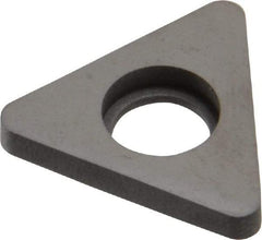 Made in USA - 1/2" Inscribed Circle, Triangle Shim for Indexables - Carbide, 1/8" Thick, STN Shim Style, Negative Rake - Exact Tool & Supply
