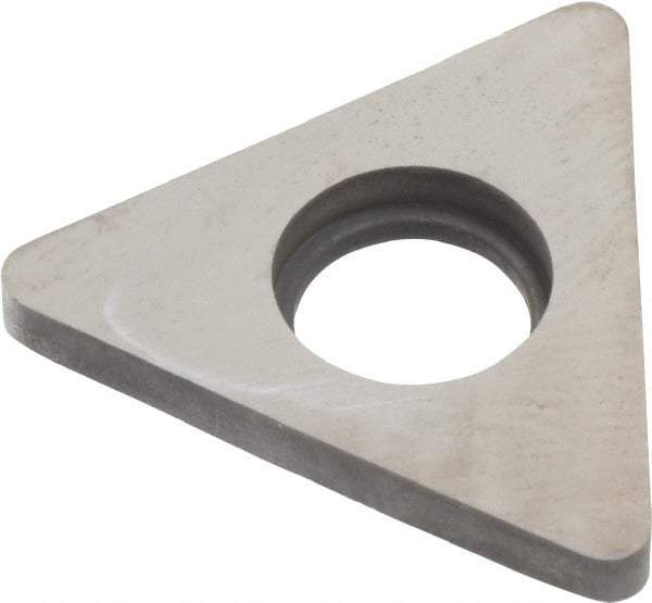 Made in USA - 5/8" Inscribed Circle, Triangle Shim for Indexables - Carbide, 1/8" Thick, STN Shim Style, Negative Rake - Exact Tool & Supply