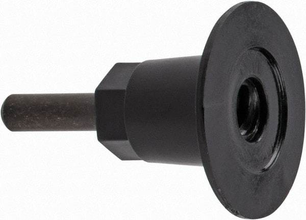 3M - 1-1/2" Diam Quick-Change Disc Backing Pad - 1/4" Shank Diam, 25,000 RPM, Roloc Compatible - Exact Tool & Supply