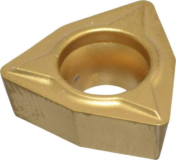 Kennametal - WPMT32.52 LF Grade KC850 Carbide Turning Insert - TiC/TiCN/TiN Finish, 80° Trigon, 3/8" Inscr Circle, 5/32" Thick, 1/32" Corner Radius - Exact Tool & Supply