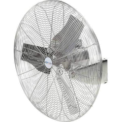 Airmaster - 30" Blade, 1/4 hp, 8,800 Max CFM, Single Phase Food Service Non-Oscillating Wall Mounting Fan - 115/230 Volts, 1 Speed - Exact Tool & Supply