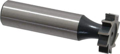 Interstate - 3/4" Diam x 3/16" Face Width, High Speed Steel, 10 Teeth, Shank Connection Woodruff Keyseat Cutter - Uncoated, 2-3/16" OAL x 1/2" Shank, Straight Teeth, ANSI 606, Old Standard 9 - Exact Tool & Supply