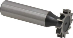 Interstate - 7/8" Diam x 5/32" Face Width, High Speed Steel, 10 Teeth, Shank Connection Woodruff Keyseat Cutter - Uncoated, 2-5/32" OAL x 1/2" Shank, Straight Teeth, ANSI 507, Old Standard 10 - Exact Tool & Supply