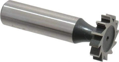 Interstate - 7/8" Diam x 3/16" Face Width, High Speed Steel, 10 Teeth, Shank Connection Woodruff Keyseat Cutter - Uncoated, 2-3/16" OAL x 1/2" Shank, Straight Teeth, ANSI 607, Old Standard 11 - Exact Tool & Supply