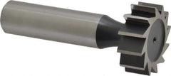 Interstate - 1" Diam x 3/8" Face Width, High Speed Steel, 12 Teeth, Shank Connection Woodruff Keyseat Cutter - Uncoated, 2-3/8" OAL x 1/2" Shank, Straight Teeth, ANSI 1208, Old Standard 152 - Exact Tool & Supply